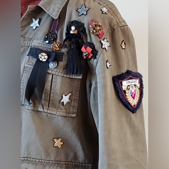 Pre owned Cinq a sept  sacred heart military utility jacket in xlnt condition - Picture 9 of 14